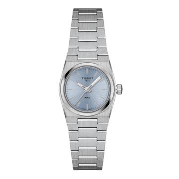 Tissot PRX dameur i stål med lyseblå skive
