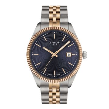 Tissot Ballade herreur i tofarvet stål med med blå skive