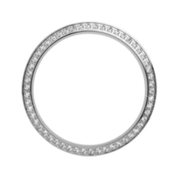 Christina Collect Topring 32 mm i stål med 54 hvide safirer