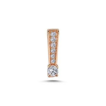 Nuran Bella vedhæng i rosaguld med diamanter - uden kæde