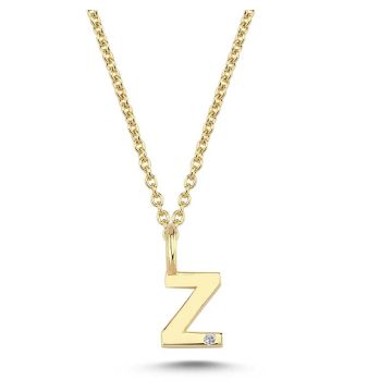 Nuran Z vedhæng i guld med 1 diamant - 6,5mm - uden kæde