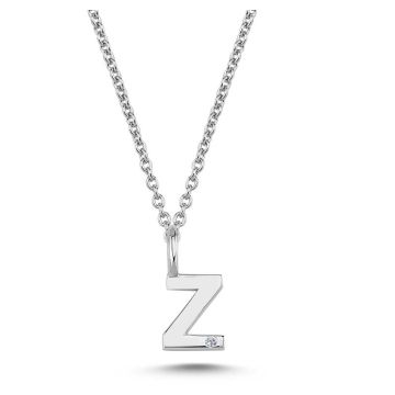 Nuran Z vedhæng i hvidguld med 1 diamant - 6,5mm - uden kæde