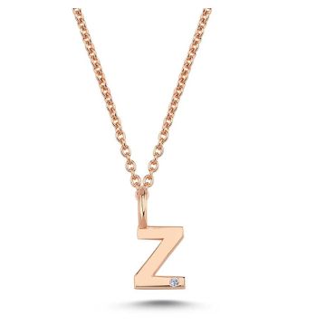 Nuran Z vedhæng i rosaguld med 1 diamant - 6,5mm - uden kæde