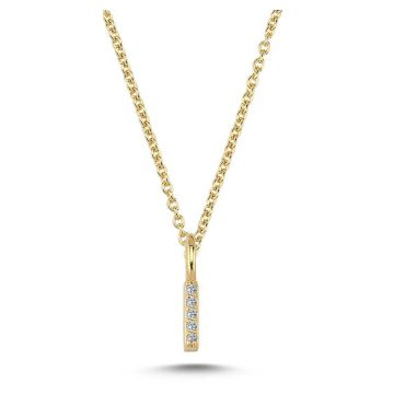 Nuran I vedhæng i guld med diamanter - 6,5mm - uden kæde