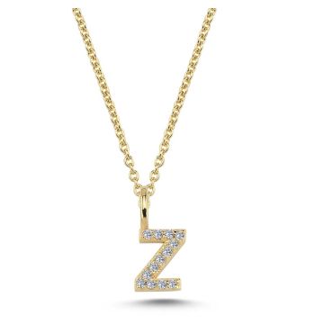 Nuran Z vedhæng i guld med diamanter - 6,5mm - uden kæde