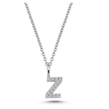 Nuran Z vedhæng i hvidguld med diamanter - 6,5mm - uden kæde