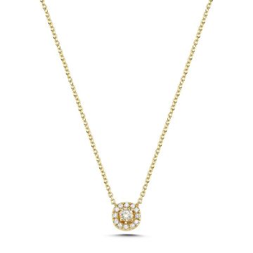 Nuran Champagne vedhæng i guld med champagne og hvide diamanter - uden kæde