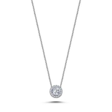 Nuran Bernadotte vedhæng i hvidguld med diamanter - inkl. kæde