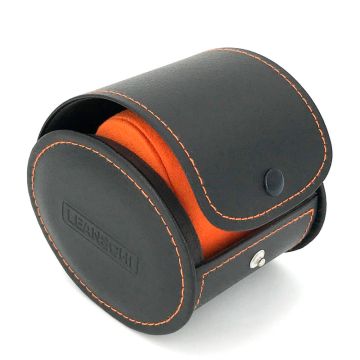 Leanschi Transport Pouch til 1 ur i sort med orange tråd